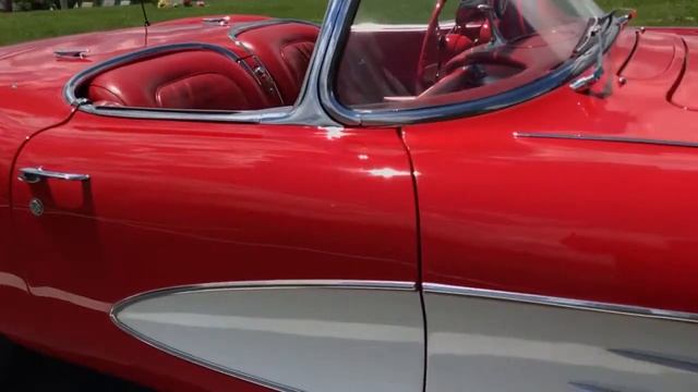 1959 Red/Red Corvette Dual Quad 245hp смотреть онлайн