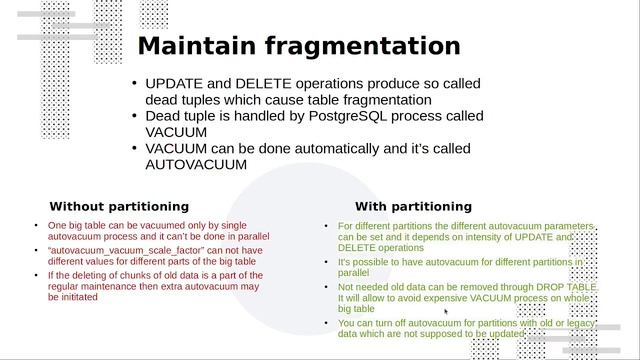 PostgreSQL Partitioning. Maintainability benefits смотреть онлайн