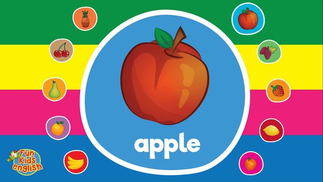 Fruit Names | Video Flash Cards | Kindergarten, Preschool, ESL for Kids | Fun Kids English смотреть онлайн