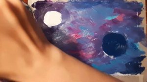 Как нарисовать космос легко, красками гуашь.