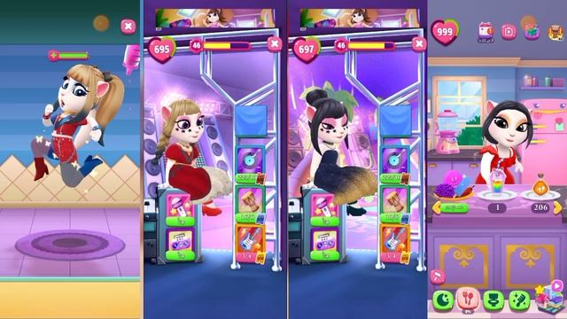 Wednesday Addams lady Vs Annabelle Doll scary Vs Pearl scary Vs Harley Quinn ❤️ My Talking Angela 2 смотреть онлайн