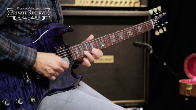 Gibson Custom SG Elegant Figured Midnight Blue Electric Guitar смотреть онлайн
