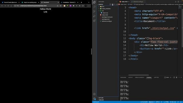Tailwind CSS CLI setup on Mac M1 смотреть онлайн