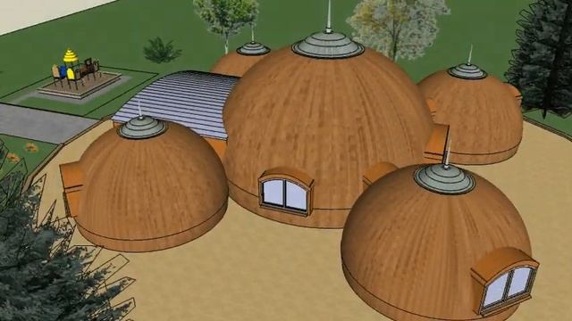 Проект Купольный дом (5 куполов) Алтайский Купольный Комбинат смотреть онлайн