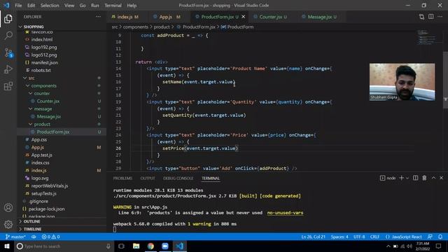 Form in React | Controlled Form | Bind field to state | Immutability смотреть онлайн