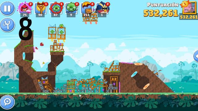 Angry Birds Friends Level 8 Tournament 2 Dec Highscore NO POWER UP walkthrough смотреть онлайн