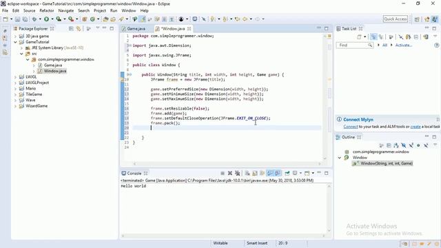 Java Game Programming #1 - Creating the Window and Threads! смотреть онлайн