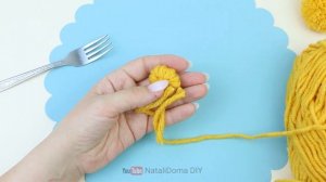 Как сделать Цыпленка из Пряжи ??? How to Make Chick of Yarn - DIY NataliDoma