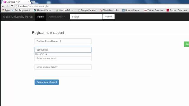 PHP MySQL HTML jQuery Bootsrap CRUD APP DEMO смотреть онлайн