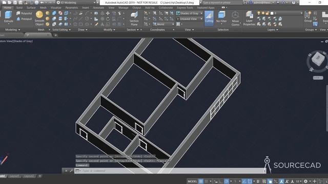 3D house in AutoCAD from scratch - Part 2 of 3 смотреть онлайн