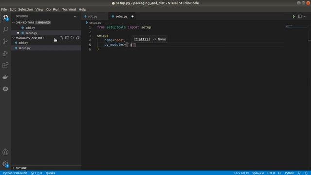 Python packaging and dist (minimal setup) смотреть онлайн