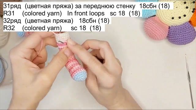 Зайка "Розовый нос" Часть 1 Вязание крючком Bunny "Pink nose" Part 1 Crochet pattern video смотреть онлайн