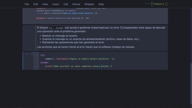 Pandas Taller: 162 Uso Bloque try...except para la Gestión de Errores o Excepciones de un Programa смотреть онлайн