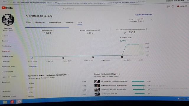Сколько платит YouTube новичку в 2021 году . Аналитика канала. Реальный доход смотреть онлайн