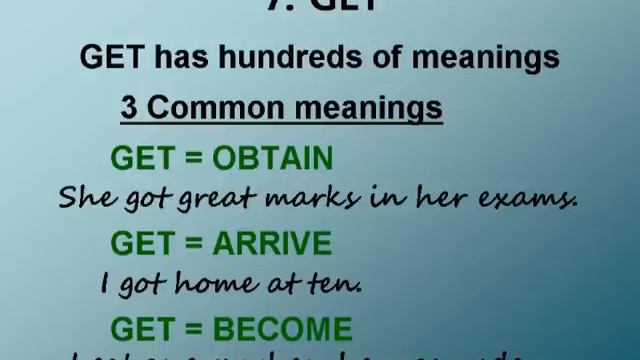 The Ten Most Common Verbs in English смотреть онлайн