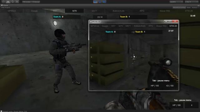 Unity 3d FPS Kit v2.0 Multiplayer test смотреть онлайн