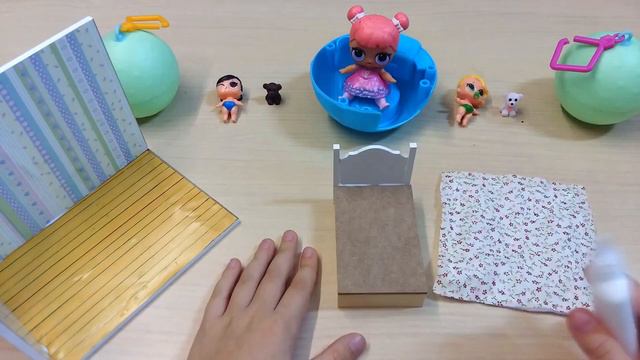 DIY Мини комната КУКЛЫ ЛОЛ Сюрприз СВОИМИ РУКАМИ L.O.L. Surprise Miniature Roombox / Вместе с Машей