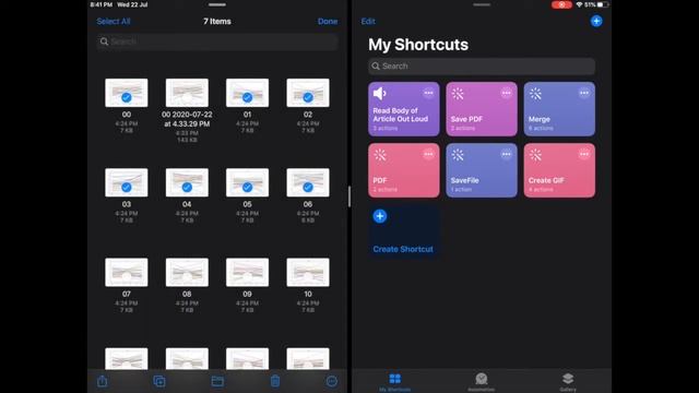 iPad Shortcut 2: Filtering Files, Merge PDFs, Create GIFs смотреть онлайн