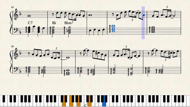 【CLOVER】 Karma-piano tutorial (sheet music) смотреть онлайн