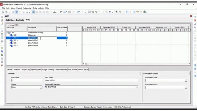 Primavera P6 Lecture 3.2 ( WBS Civil Work) смотреть онлайн