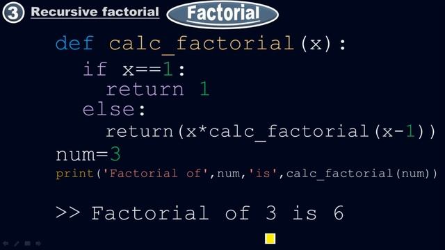 Calculate the factorial of a number - Recursive factorial - Python by #Moein смотреть онлайн