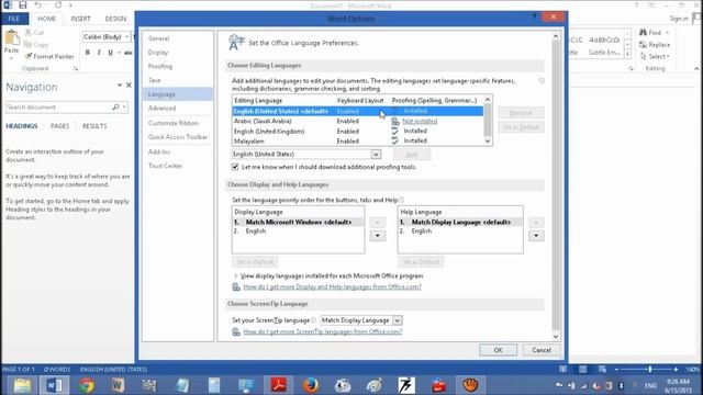 How to change Default language in Microsoft Office Word смотреть онлайн