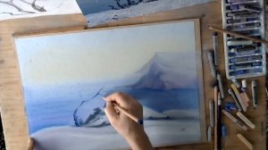 Сухая пастель - Царство зимы. Мастер-класс