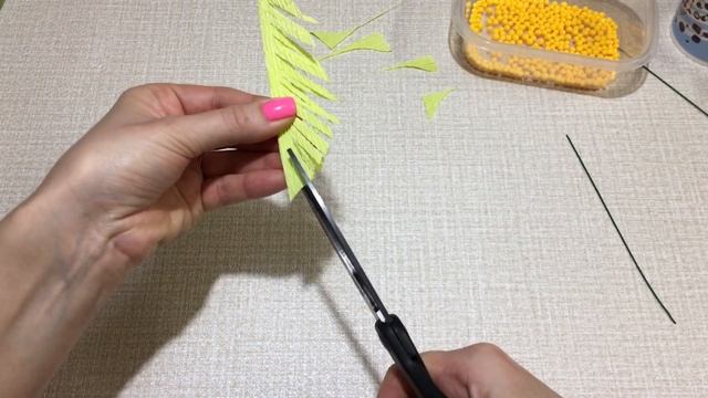 Веточка мимозы своими руками/Украшение для букета/Поделки из гофробумаги/DIY смотреть онлайн