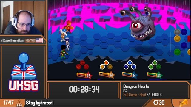 Dungeon Hearts | Full Game - Hard Speedrun By Razorflamekun | BSG Online 5
