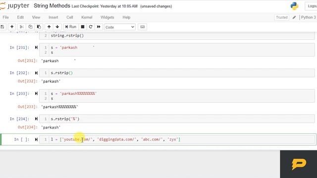 Python String - rstrip() смотреть онлайн
