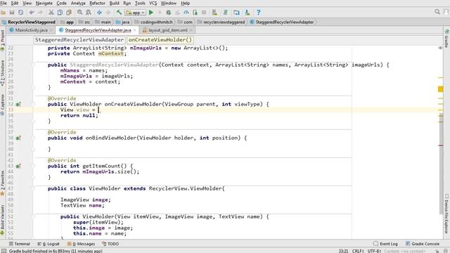 Staggered RecyclerView смотреть онлайн