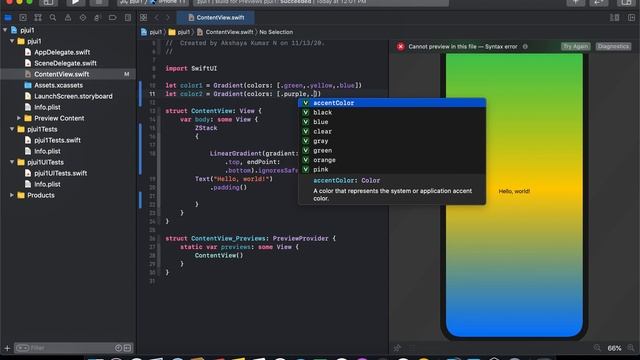 Gradients in SwiftUI for Beginners смотреть онлайн