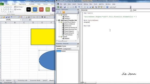 Excel VBA - How To Change Color of a Shape смотреть онлайн