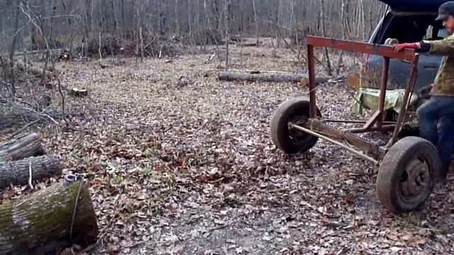 Бревнотаскалка или Прицеп для перевозки бревен с частичной загрузкой смотреть онлайн