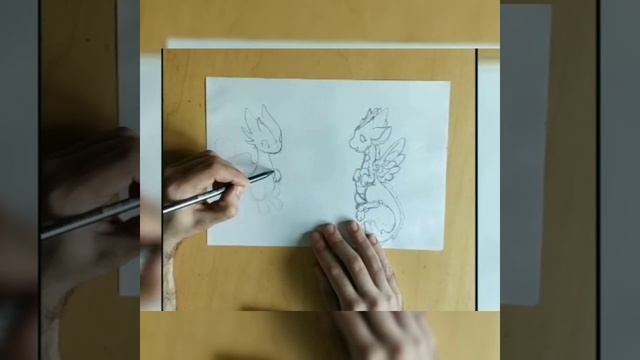 Учимся рисовать карандашом\Дракончики\Learning to draw with a pencil\Dragons смотреть онлайн