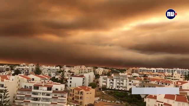 НЕБО СТАЛО ОРАНЖЕВЫМ ИЗ-ЗА ПОЖАРОВ В ПОРТУГАЛИИ!!!!! смотреть онлайн