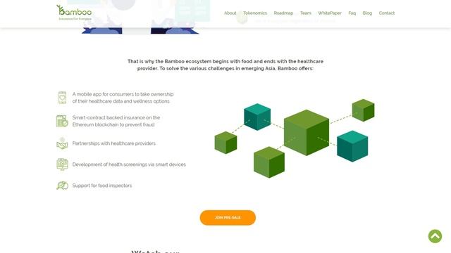 Bamboo - платформа контроля и страхования здоровья на основе технологий блокчейн и AI. смотреть онлайн