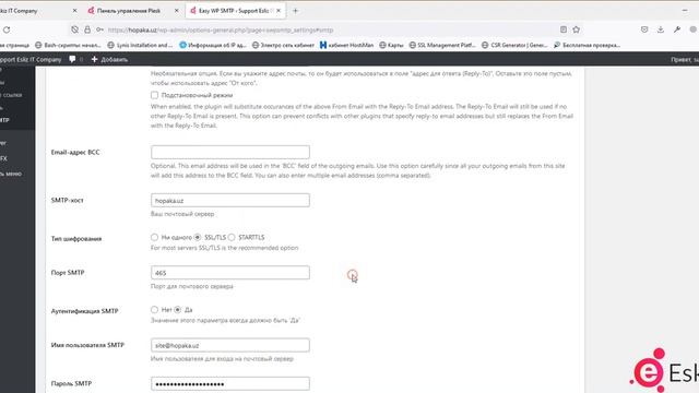 Настройка почты на сайте WordPress смотреть онлайн