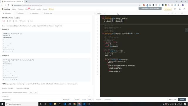LeetCode | 149 Max Points on a Line | Python3 | Explanation смотреть онлайн