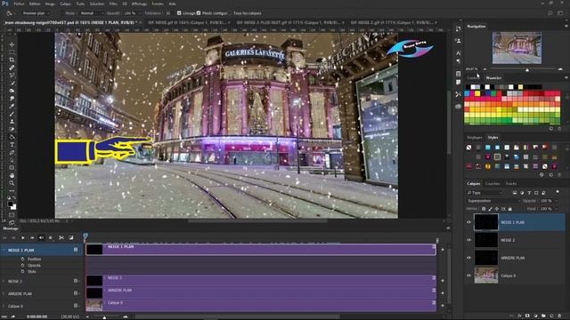 Tutoriel Photoshop cc 2017 ..Animation Neige, et Comment L'enregistré смотреть онлайн