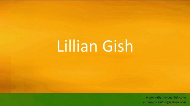 How to pronounce "Lillian Gish". смотреть онлайн