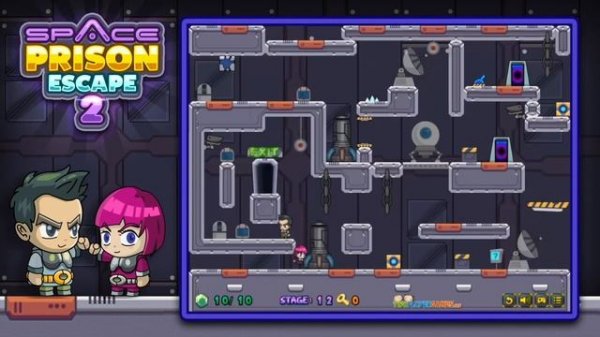 Space Prison Escape 2 Walkthrough - (Two Player Escape Game)