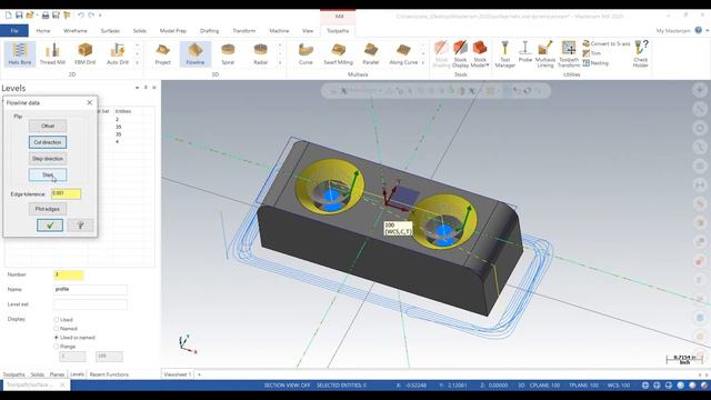 3d surface, helix bore, and dynamic mill all with the same tool! -MASTERCAM 2020 Tutorial смотреть онлайн