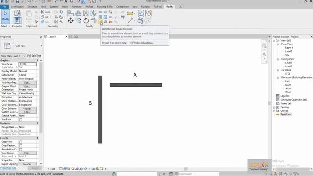 Tutorial for beginners: Learn to Trim and Extend in Revit смотреть онлайн