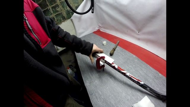 Ремонт хоккейной клюшки (палка, труба) внутренним способом. смотреть онлайн