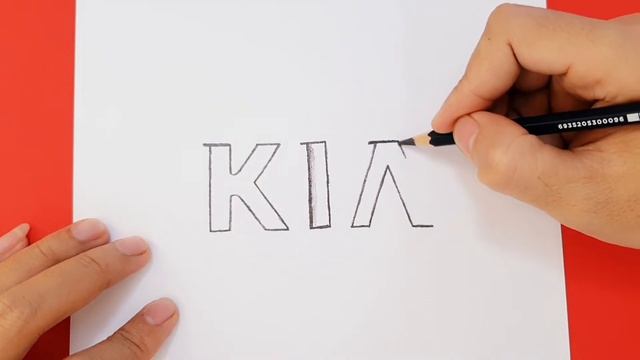 How To Draw A KIA Logo Easy Step By Step - Plane Drawing смотреть онлайн