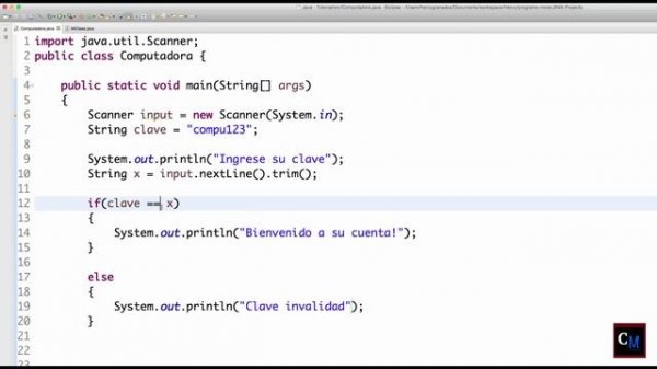 Curso de Java [Tutorial Java Básico]  21 - equals & trim