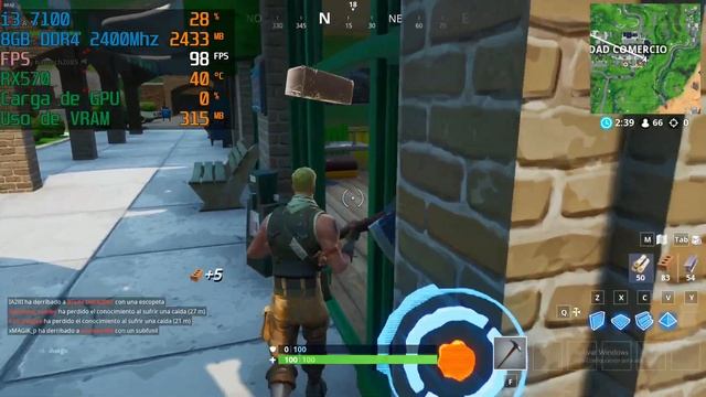 PC GAMING Fortnite Battle Royale INTEL i3 7100 + RX570 8GB + 8GB DDR4 2400mhz смотреть онлайн