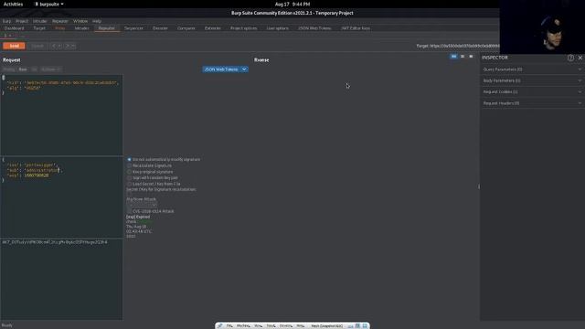 JWT Attacks #3 - JWT authentication bypass via weak signing key смотреть онлайн
