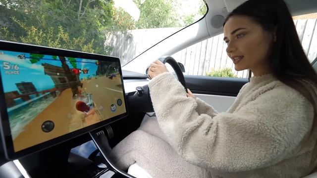 24 HOURS LIVING IN MY CAR! TESLA MODEL 3! смотреть онлайн